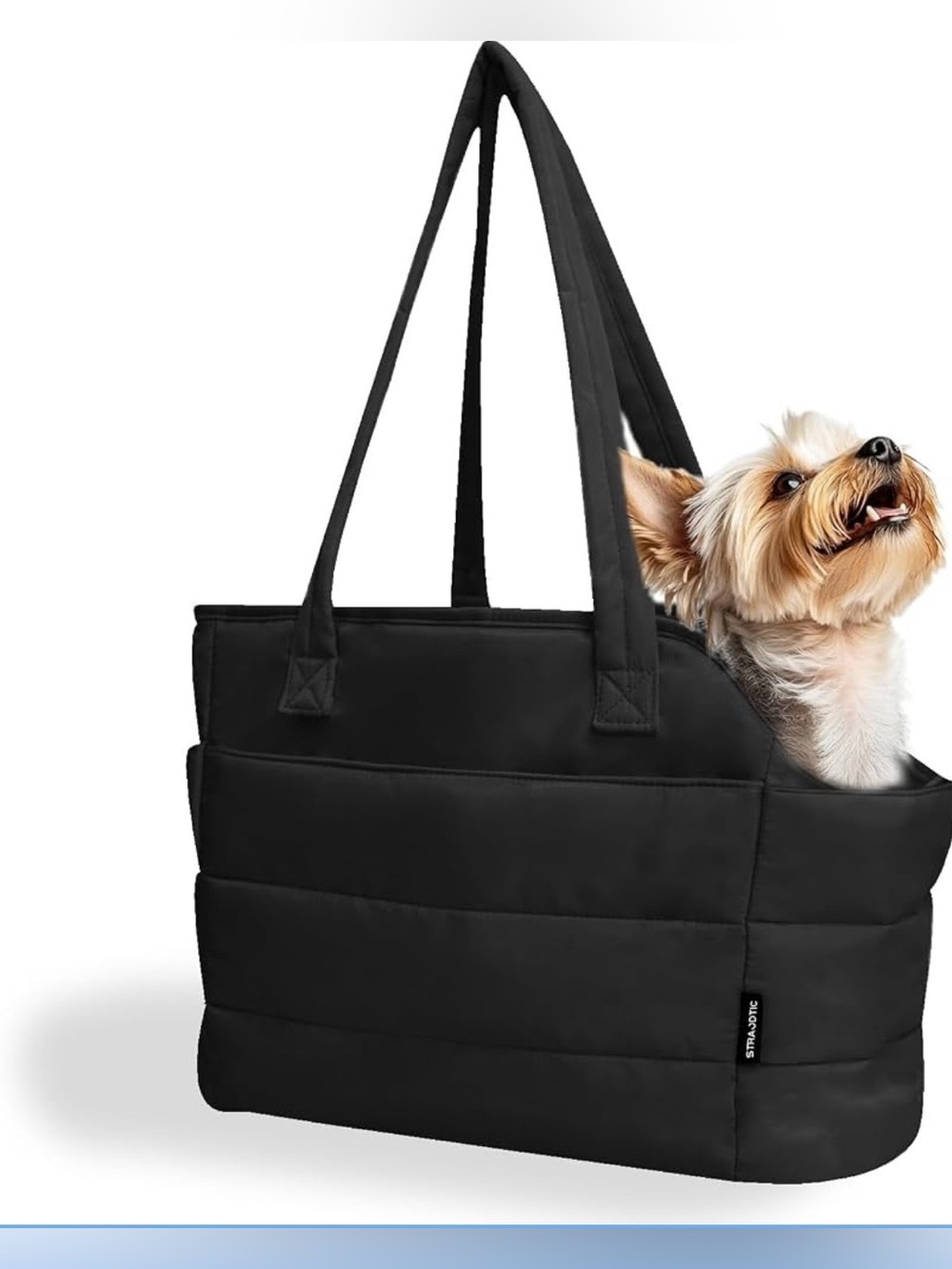 Black Dog Carrier Tote Bag